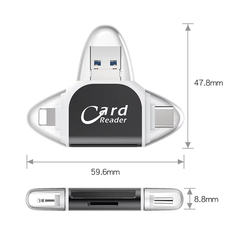 4-In-1 Card Reader Adapter – Instantly Access Your Camera Shots Anywhere