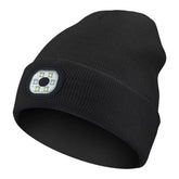 Glowgear™ LED Beanie Hat: USB Rechargeable Winter Headlamp Cap for Warmth & Hands-Free Light