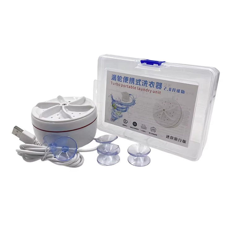 Turboclean™ Mini Washer: Usb-Powered Ultrasonic Laundry Solution for Home & Travel