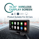 Drive Smart: 10.26-Inch Wireless Carplay & Android Auto Multimedia Video Player