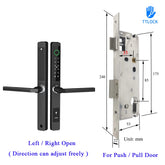 Waterproof Smart Lock – Fingerprint, Password & Card Access for Sliding Doors