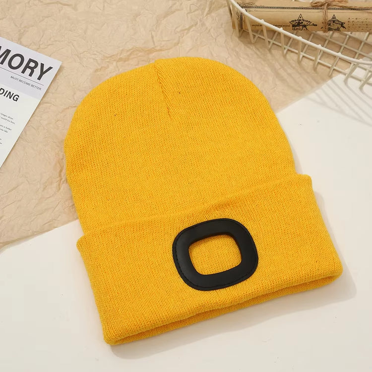 Glowgear™ LED Beanie Hat: USB Rechargeable Winter Headlamp Cap for Warmth & Hands-Free Light