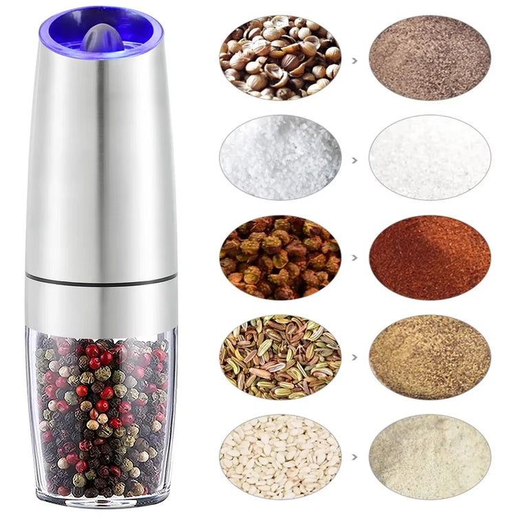 Grindmate™ Pro: Automatic Gravity Spice & Coffee Grinder with Adjustable Coarseness
