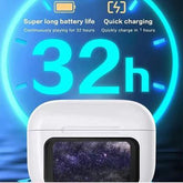 LED Display Noise-Canceling Bluetooth Earbuds