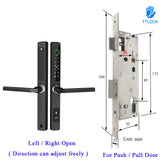 Waterproof Smart Lock – Fingerprint, Password & Card Access for Sliding Doors